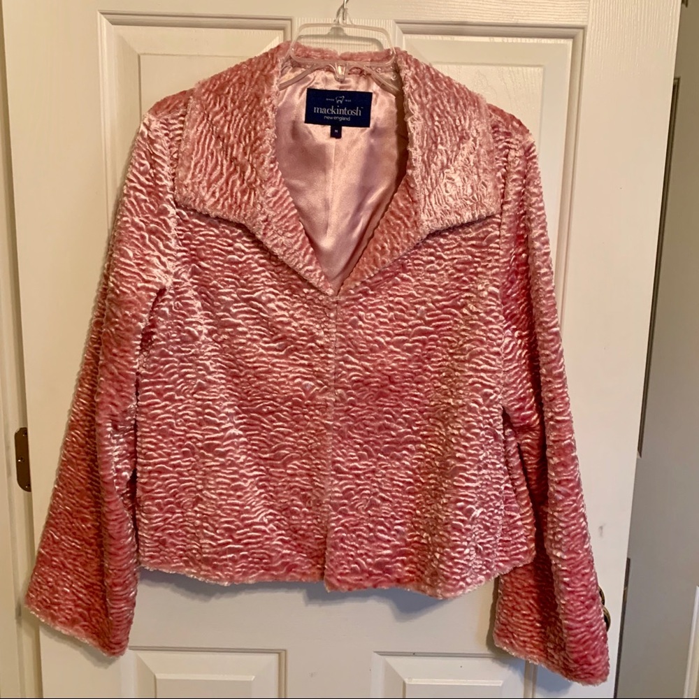 Mackintosh New England Pink Textured Open Front Jacket M Dressy Occasion Blazer - Picture 2 of 5